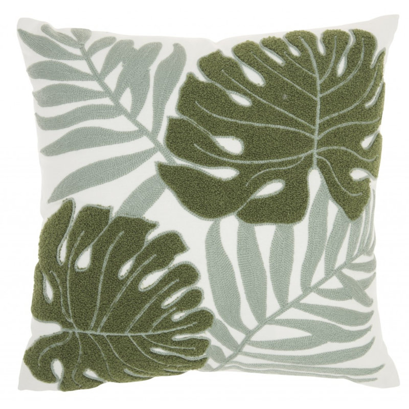 Elsa Square Pillow Cover & Insert, Green
