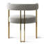 Ensemble de 4 fauteuils de salle à manger rembourrés en or 18,3 po Chenille-1028640563