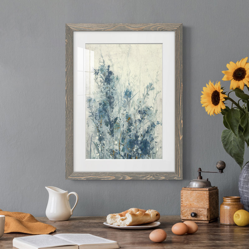 Encadré mat de qualité supérieure AU CH Blue Spring I - prêt à être accroché, Encadré gris, H 31,5 po x l 23,5 po x P 1 po