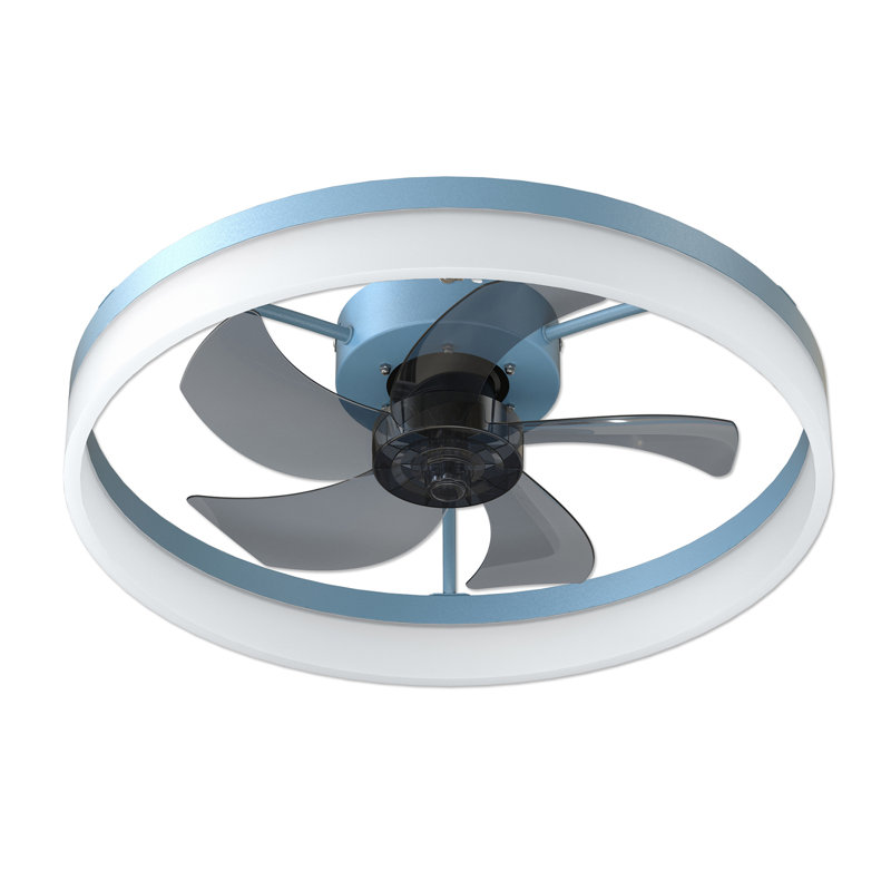 Dusen 19.7 in. Orange Ceiling Fan with LED Lights,modern ceiling fans, Blue