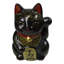 Tirelire japonaise en forme de chat noir Beckek Maneki Neko-133680831-133680834