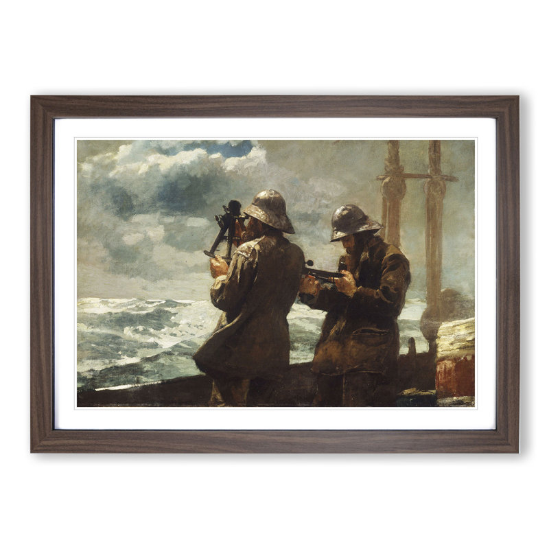Eight Bells by Winslow Homer - Picture Frame Painting, 27cm H x 36cm W x 2cm D, Walnut Framed