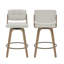 Tabouret de comptoir pivotant moderne de 26 po avec structure en bois robuste-1144591289