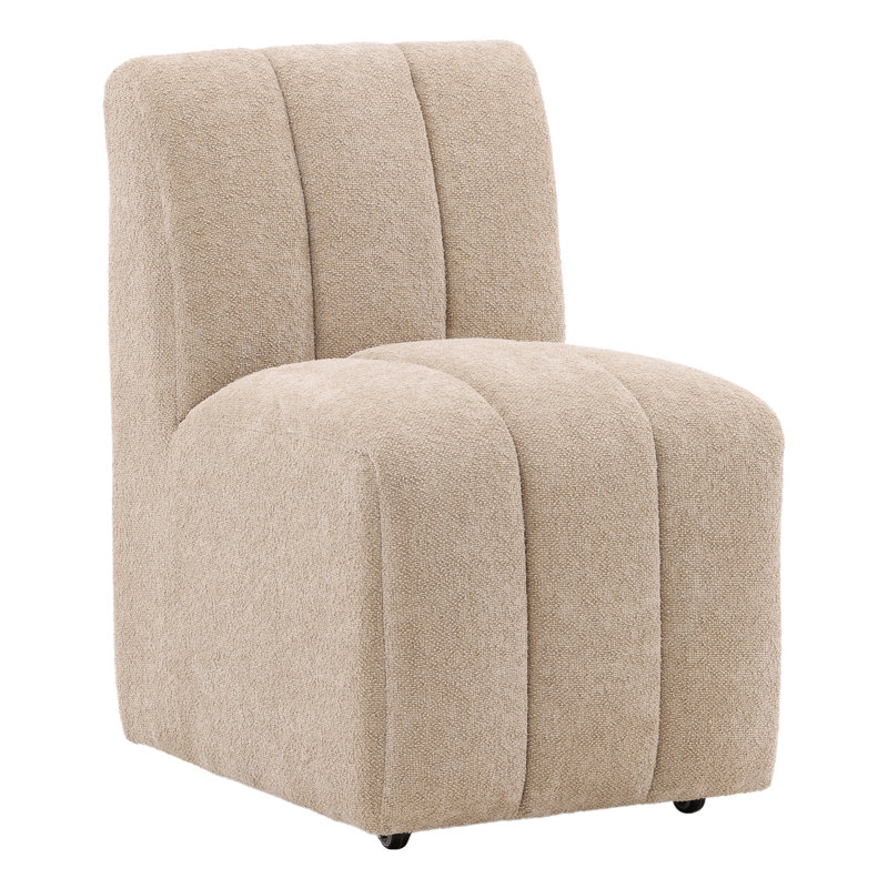 Marvin Hardwood Upholstered Dining Chair, Charlotte Olive, Camel