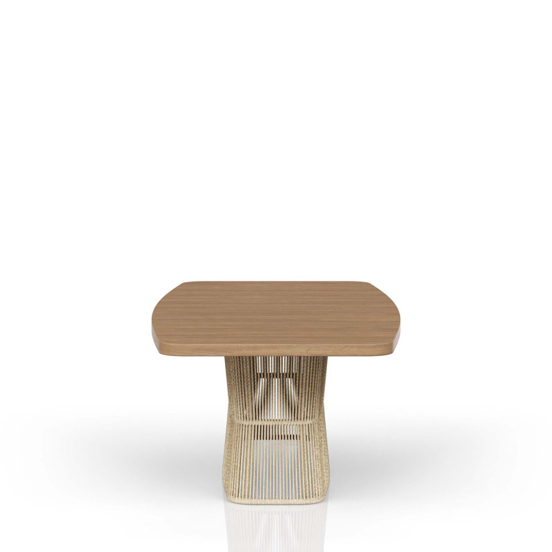 Dining Table - Toffe With Rope Base