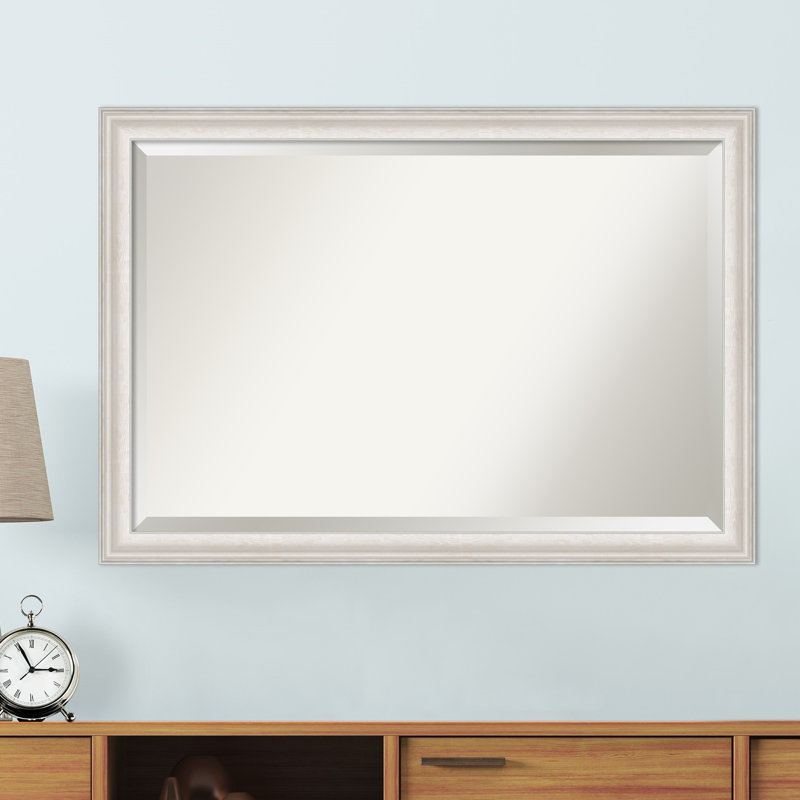 Reshard Wall Mirror, White Wash Silver, 28" x 40"