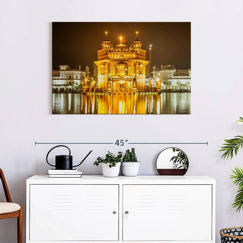 Golden Temple, 24" H x 36" W