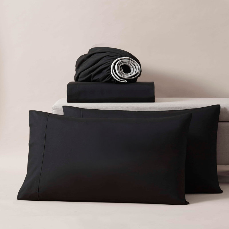 Ensemble de draps Luxury Collection Classic, Double, Noir majestueux