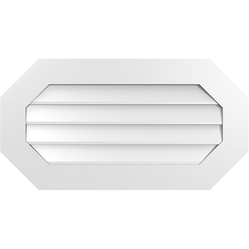 Évent horizontal gondole allongé en surface octogonal Signature, H 18 po x l 34 po x P 1 po