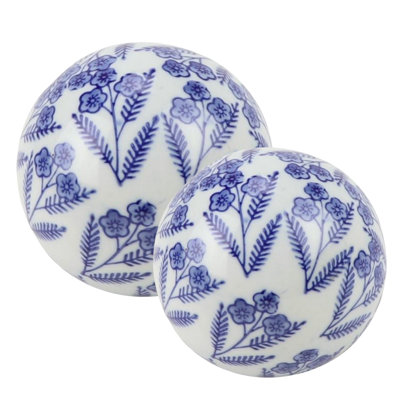 Floral & Leaf Porcelain Ball