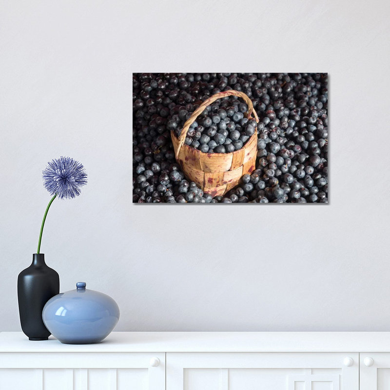 Blueberries at Market for Sale, Helsinki, Finland 1 Piece Wrapped Canvas Wall Art, 30.48 cm H x 45.72 cm W