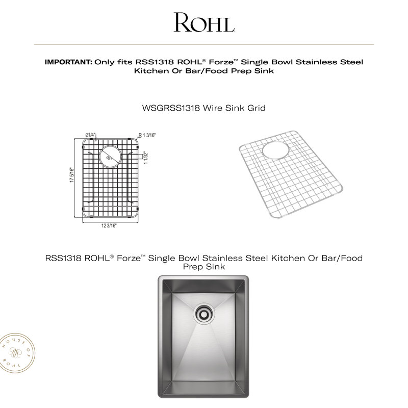 Forze™ 17.31" x 12.19" Sink Grid, Stainless Copper