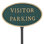 Standard Oval Visitor Parking Statement Plaque Sign with Lawn Stake