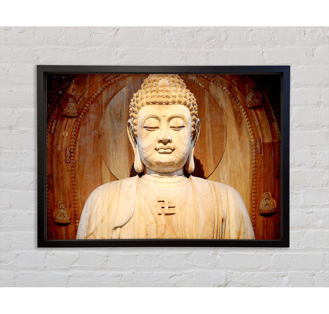 Buddha-Gesicht Statue - Einzelner Bilderrahmen Kunstdrucke auf Leinwand