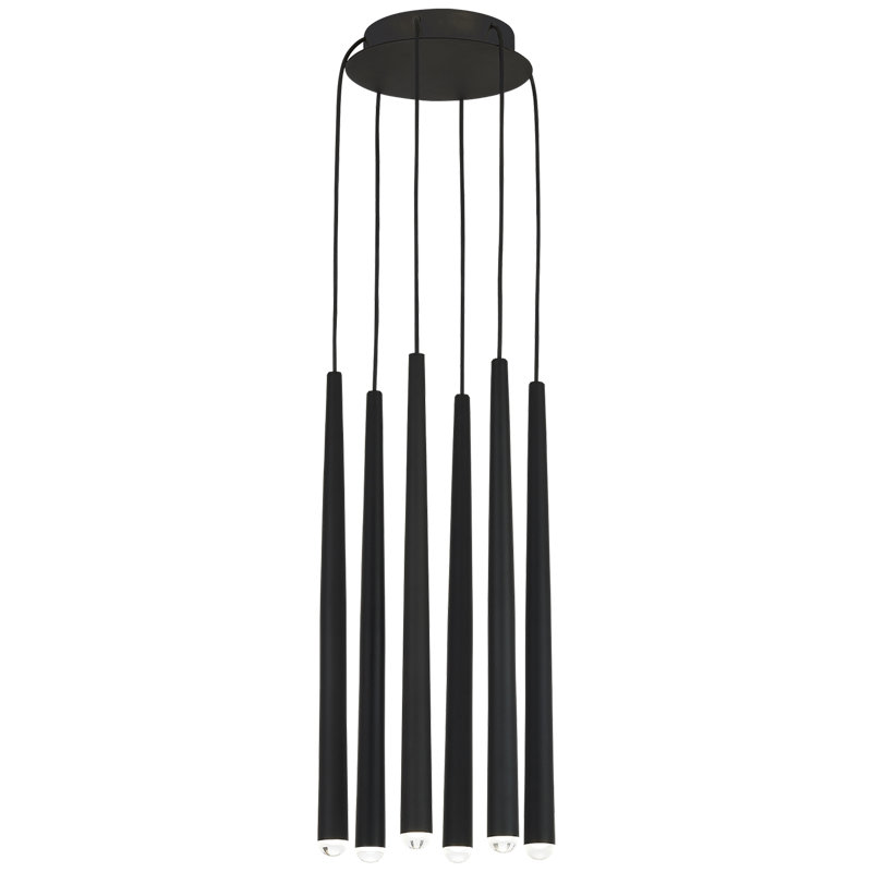 Pylon 6 - Light LED Pendant, Nightshade Black