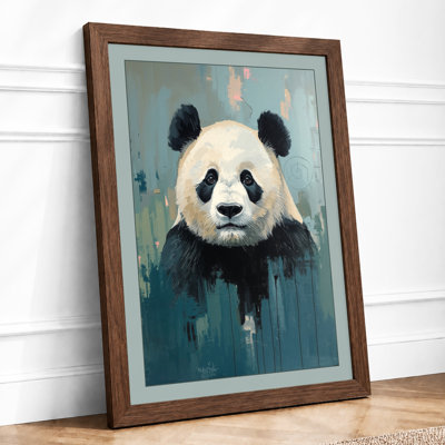 Contemplative Panda Modern - Print