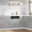 Dishwasher Panel Lyon Concrete Grey 45x3x67 cm