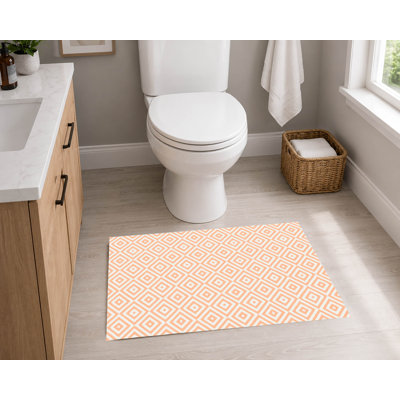 Tapis de toilette rectangulaire antidérapant et absorbant Ikat Eye