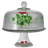 Mistletoe Glass Cake Stand