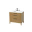 Meuble-lavabo simple 36 po en teck miel-849997504-849997518
