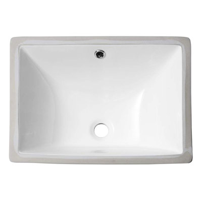 Upshaw Modern Ceramic Sink With Overflow - 19.84X15x7.6, Undermount, Stain , For Bathroom Redecoration 19.84"X15" Undermount Low Water Absorption, Baths