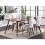 Chaise avec housse et pieds en tissu gris