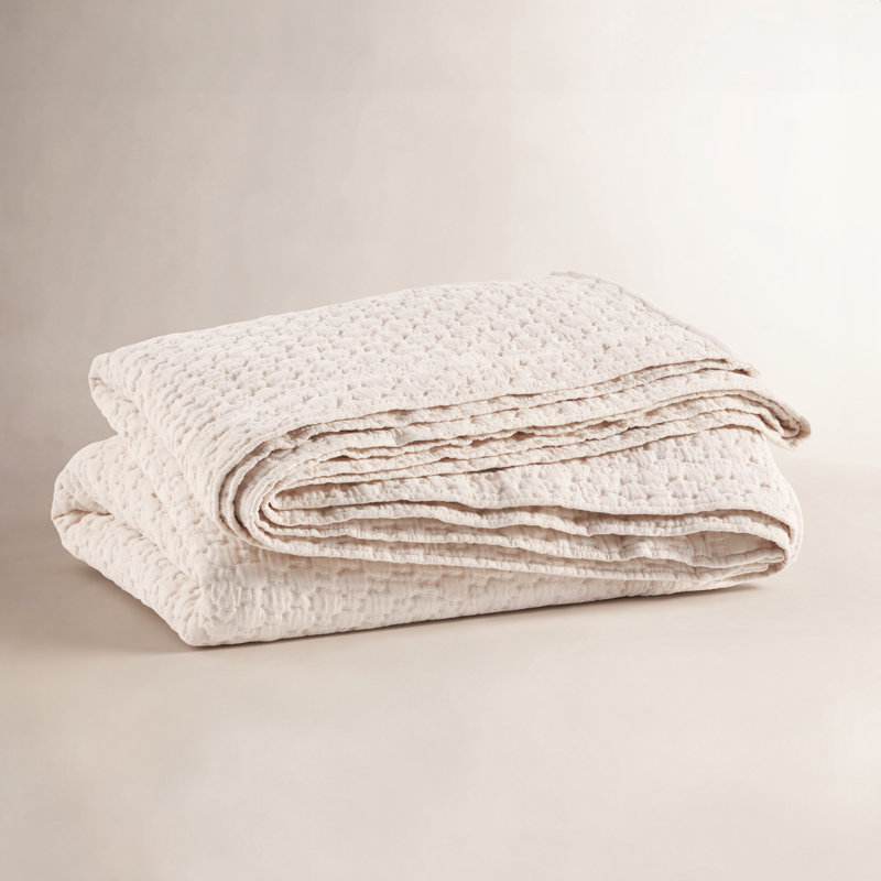 Lodi Matelasse Coverlet, King Coverlet, Alabaster