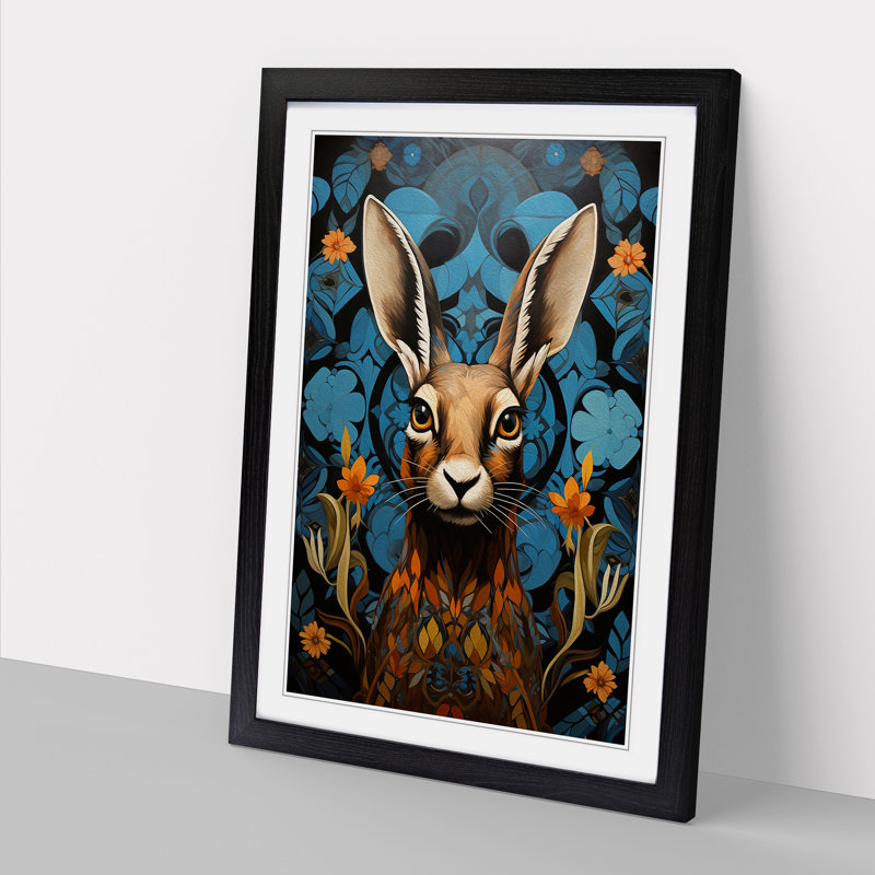 Hare Art Deco No.2 - Framed Print