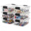 Superio Boîtes de rangement transparentes en plastique de 1,27 litre avec couvercles, empilables, sans BPA, pour la maison, le bureau, la résidence étudiante et la salle de classe, lot de 6
