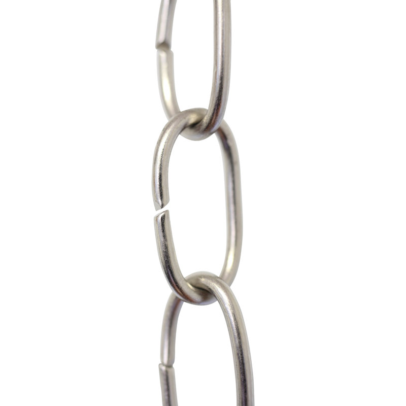 Lustre décoratif en forme de petite boucle ou chaîne 3 pi, Nickel poli