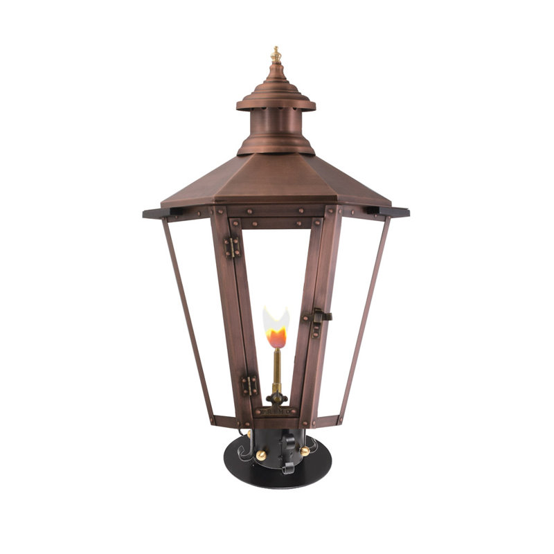 Earlham Gas Powered Empire Lantern, 26" H x 16" W x 12.5" D