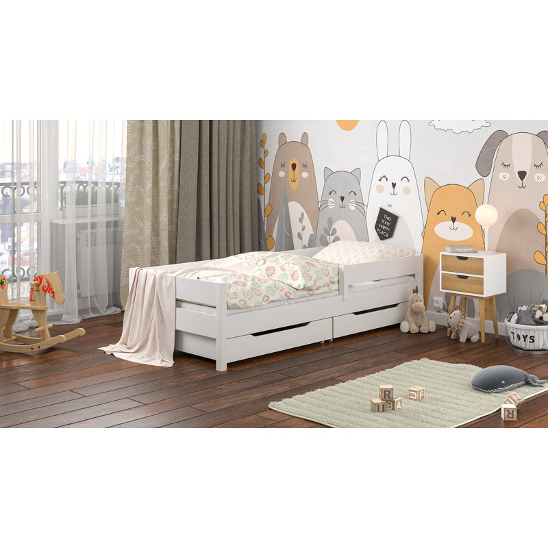 Winding Cot Bed / Toddler (70 X 140cm) Standard with Storage Included