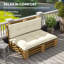Coussins de remplacement 2 places pour coussins de palette d'extérieur de 3,9 po d'épaisseur - conception capitonnée pour jardin, patio, blanc crème-130205173