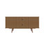Hampton 53.54" Mid-Century Modern 4-Shelf TV Stand for TVs up to 46" in Off White and Maple Cream-574445803