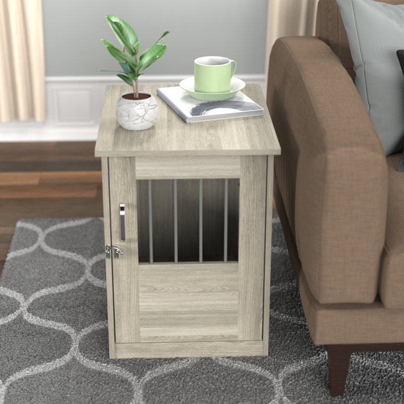 ClosetMaid End Table and Pet Crate, 24" H x 18" W x 23" D, Gray