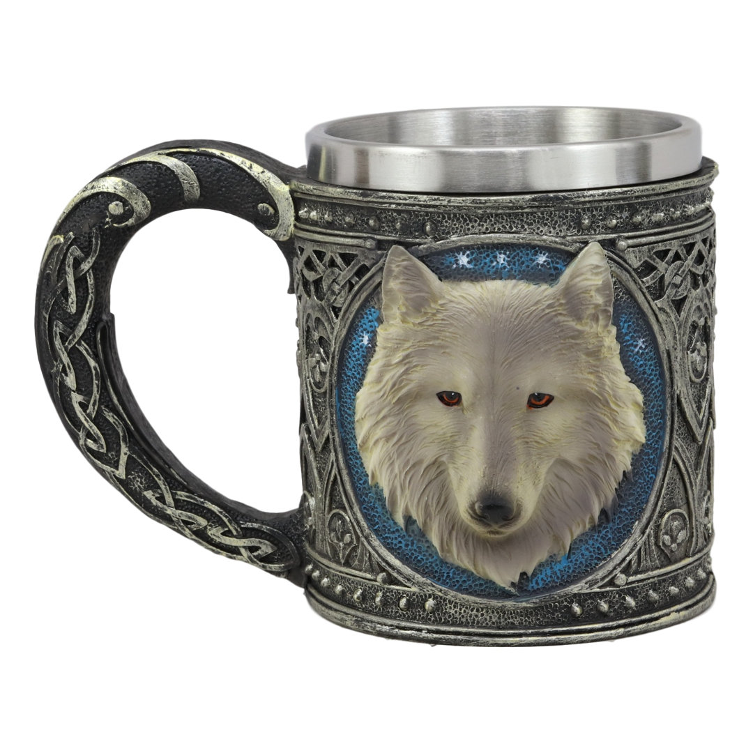 Reinholds Alpha Direwolf Wolf Celtic Tribal Magic Melamine Coffee Mug World Menagerie