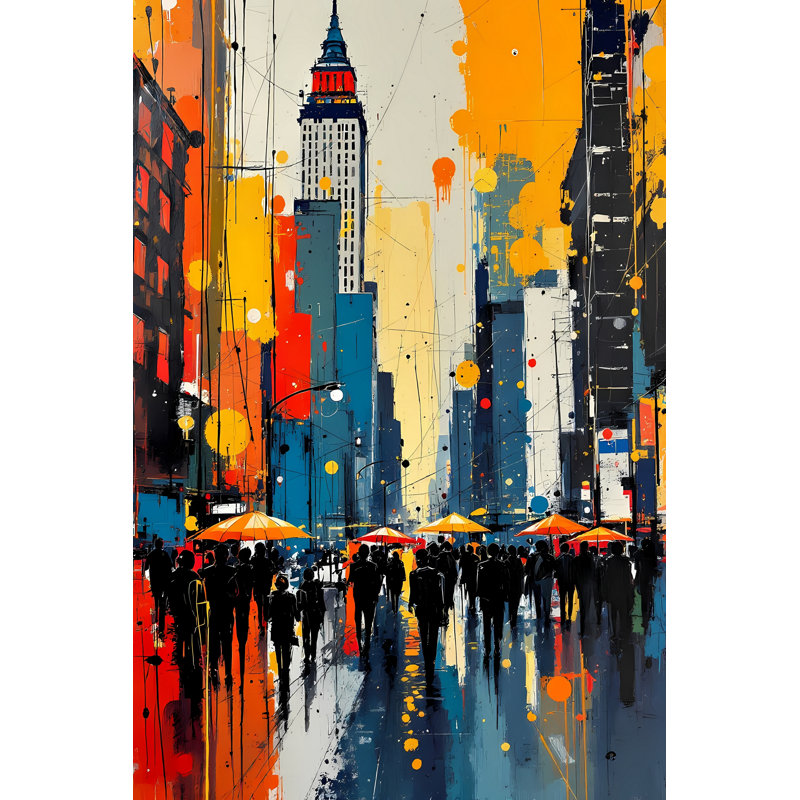 Downtown Rain, 30" H x 20" W