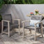 Chaise de salle à manger en bois et osier Hampton (ensemble de 2)-767968870