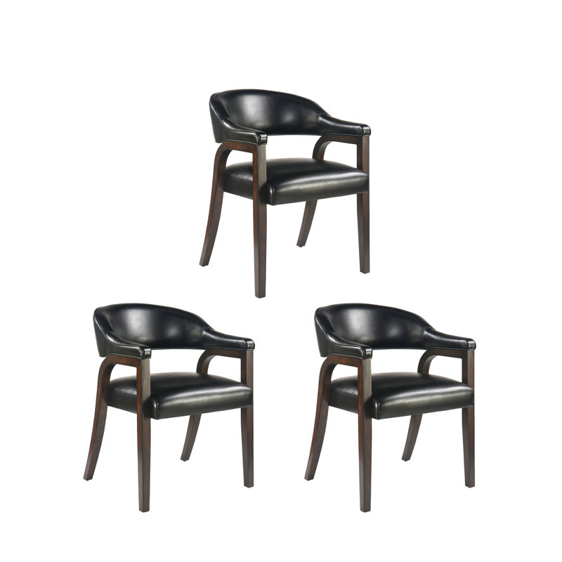 LUMERA Collection Arm Barrel Dining Chair Black, Black