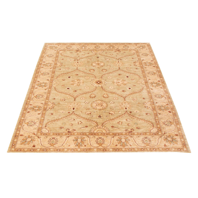 Tapis vert clair Chobi Finest 6 pi 1 po x 8 pi 6 po