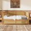 Lit de jour simple en rotin de style traditionnel avec lit gigogne simple pour un espace limité