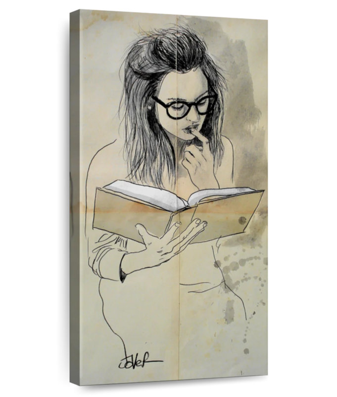 Book Girl, 24" H x 12" W