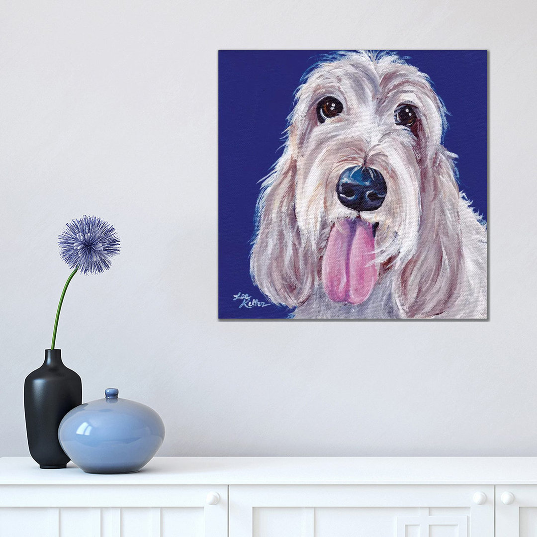 Olive The Grand Basset Griffon Vendeen by Hippie Hound Studios - Wrapped Canvas Painting