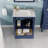 Minnich 24 In. Blue Single Sink Bath Vanity With Carrara Quartz Top And Undermount Porcelain Sink