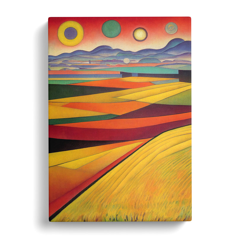 CAN-V0523-2860X Wheat Field Impressionism Vol.1 - Wrapped Canvas Print, 60cm H x 40cm W