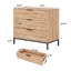 Table de chevet 3 tiroirs, grande table de chevet en bois 31 po-201879013