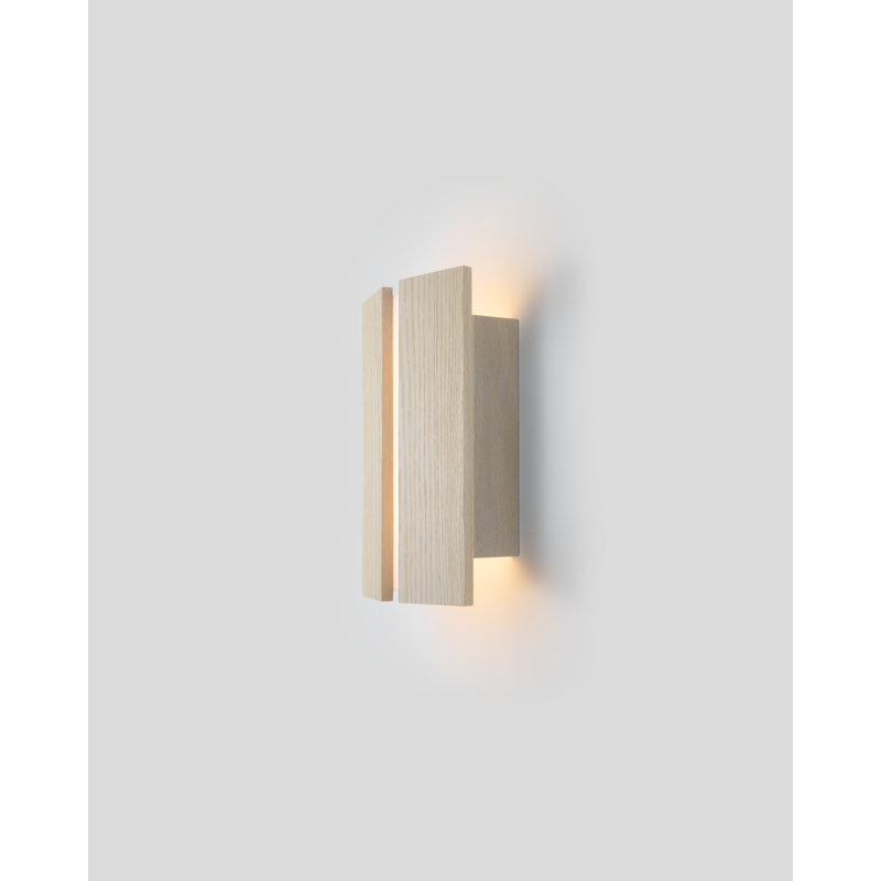 Rima Dimmable LED Flush Mount Sconce, 2700, Oak