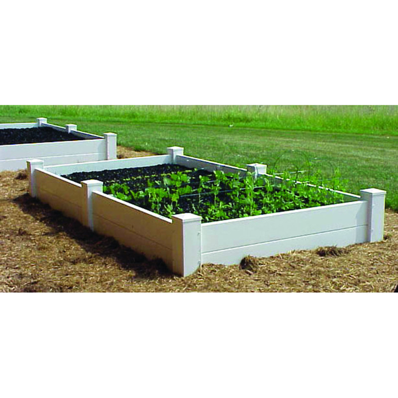 Lit de jardin surélevé en plastique Lonara, H 11 po x l 96 po x P 45 po