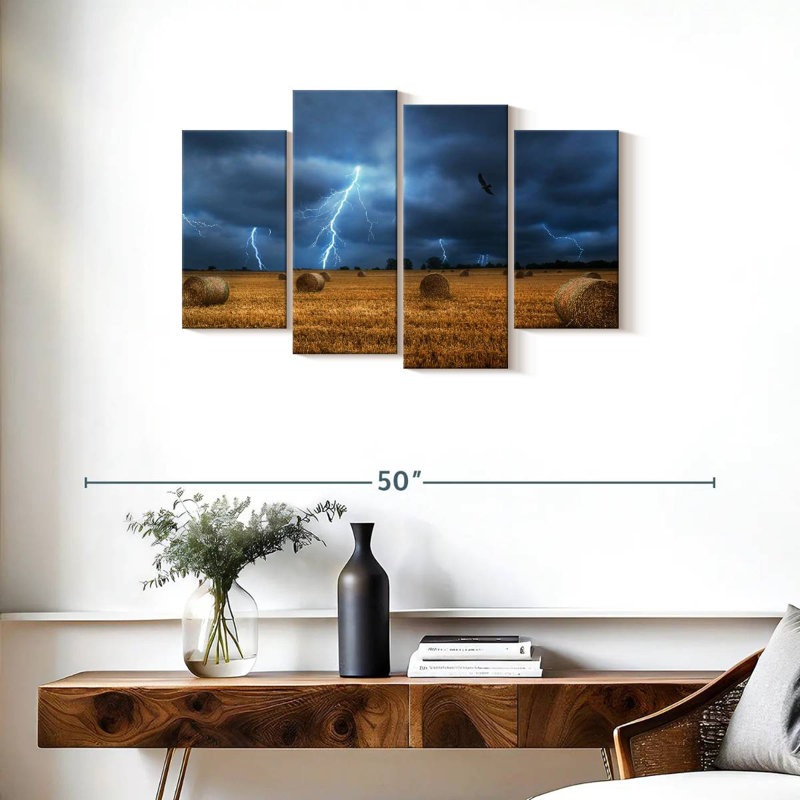 Alvord Lightning Over Field, H 22 po x l 36 po