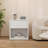 Modern Minimalist Style Large Capacity Nightstand With Hidden Drawer-1927013157